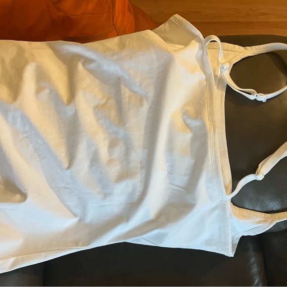 PACT womens organic cotton gauze tiered Cream & white Tank Top New without tags - Picture 8 of 8